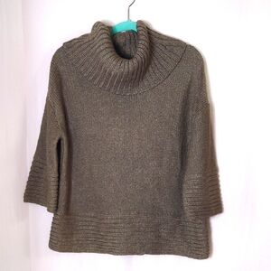 Mac & Jac Women's Olive Turtleneck Sweater Medium
